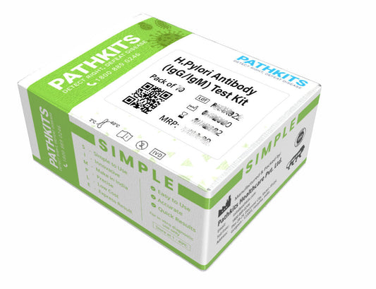 Pathkits Simple H. Pylori IgG/IgM Antibody Test Kit  -  Pack of 25 Tests (PKRK022)