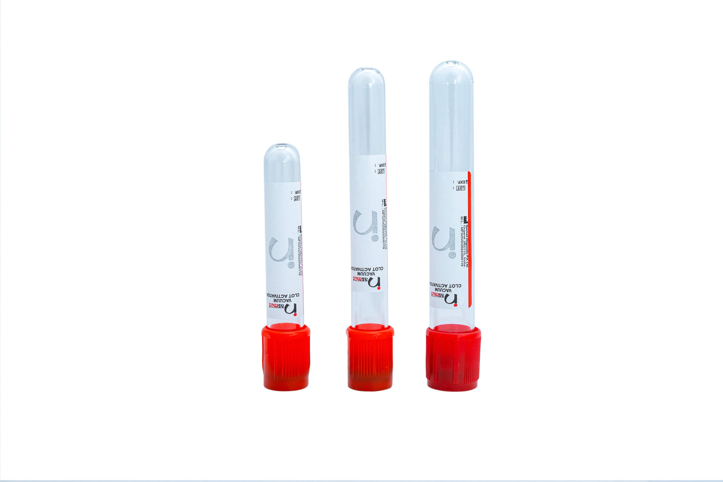 Nasmed Clot Activator Vacuum Blood Collection Tube - 2ml  Pack of 100 Tubes (NVCL2)